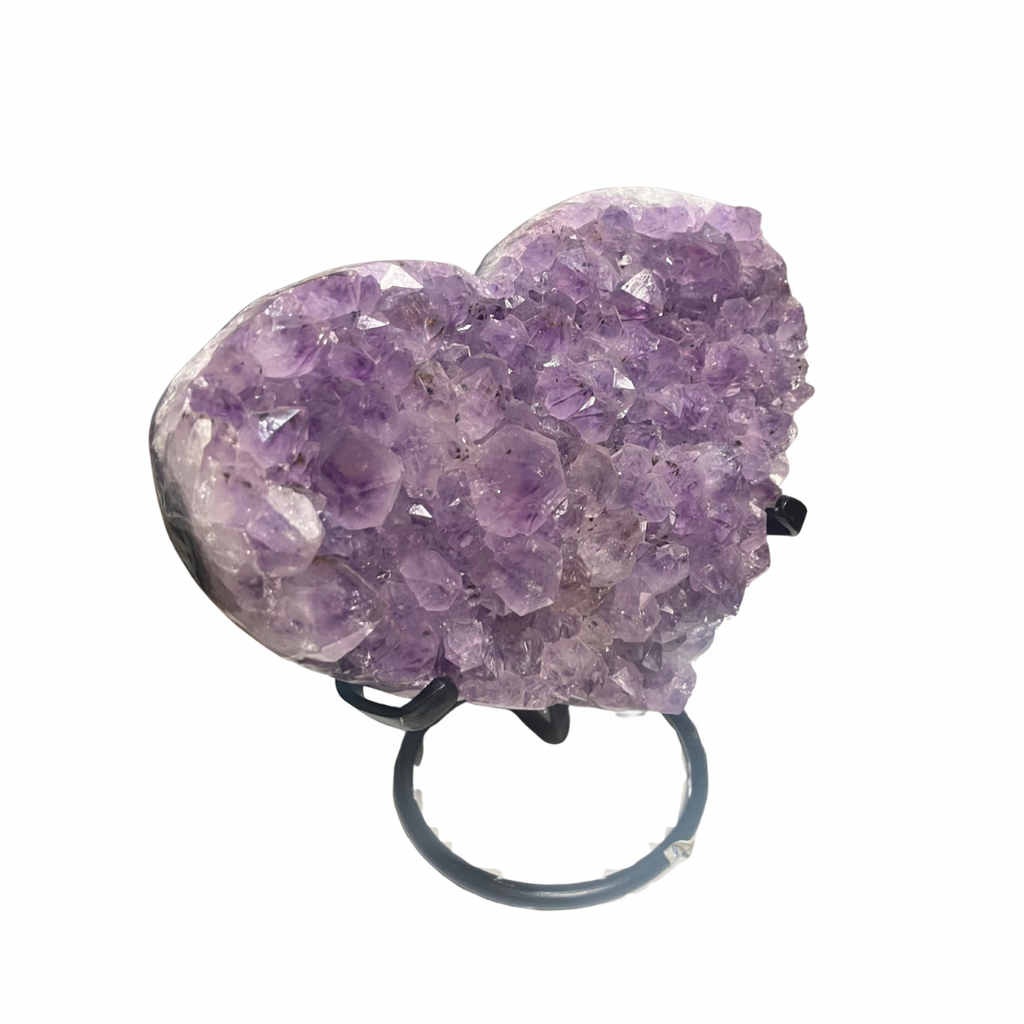 Amethyst Heart On Stand