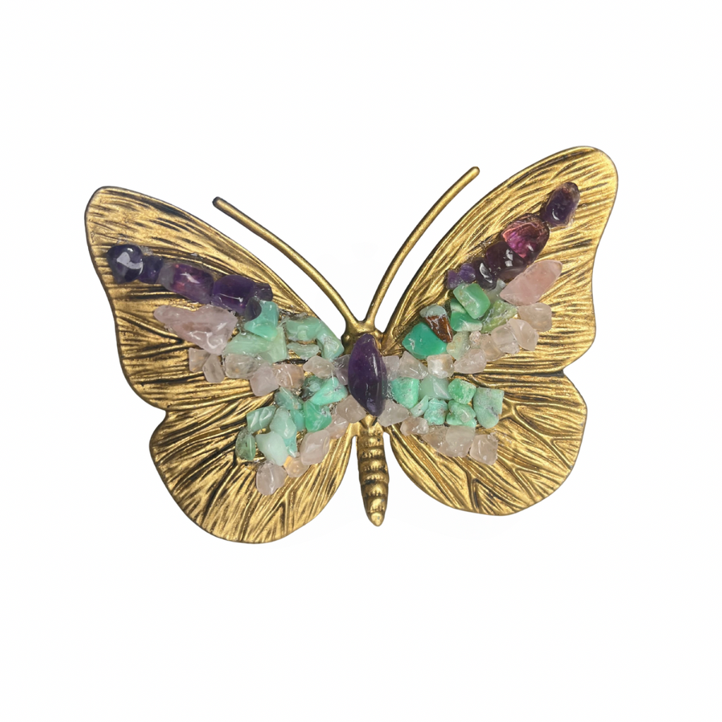 Butterfly (Rose Quartz+Amethyst+Chrysoprase)