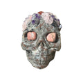 Skull (Astrophyllite+Rhodonite+Carnelian+Amethyst+Rose Quartz)
