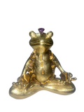 Sitting Lotus Frog (Amethyst+Tigers Eye)