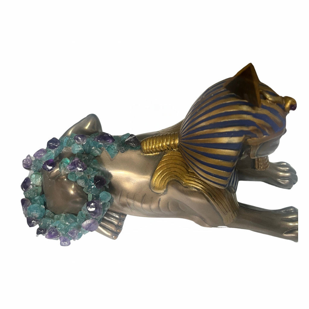 Sphinx (Blue Apatite+Amythest+Tigers Eye)