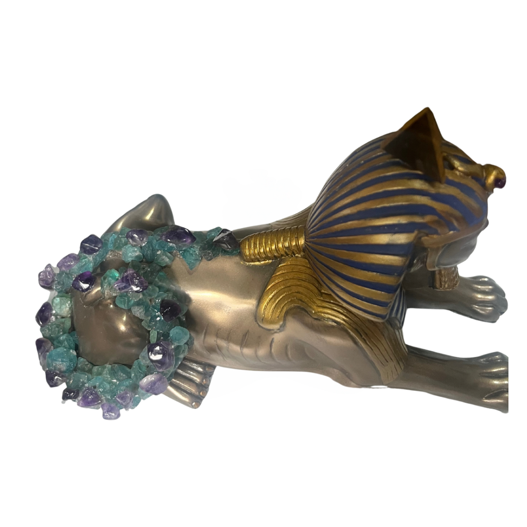 Sphinx (Blue Apatite+Amythest+Tigers Eye)