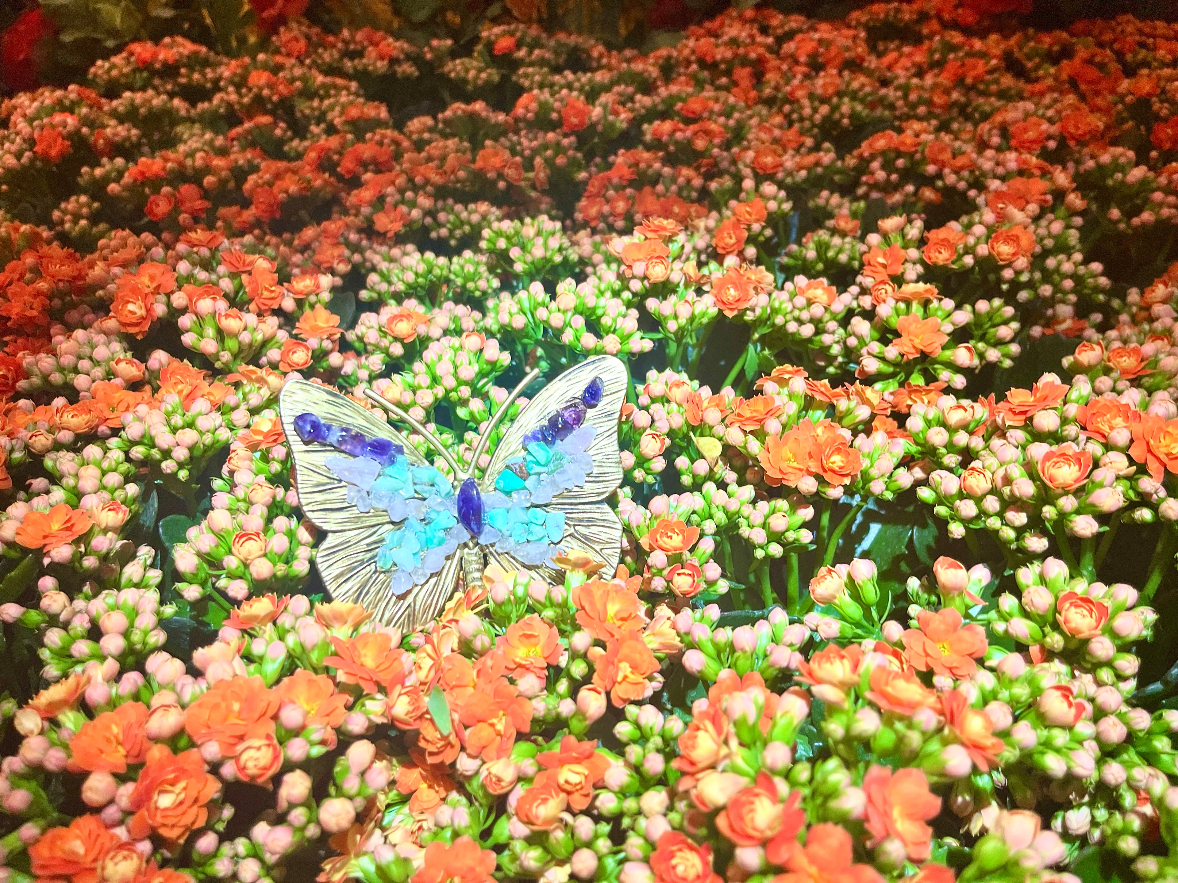 Butterfly (Rose Quartz+Amethyst+Chrysoprase)