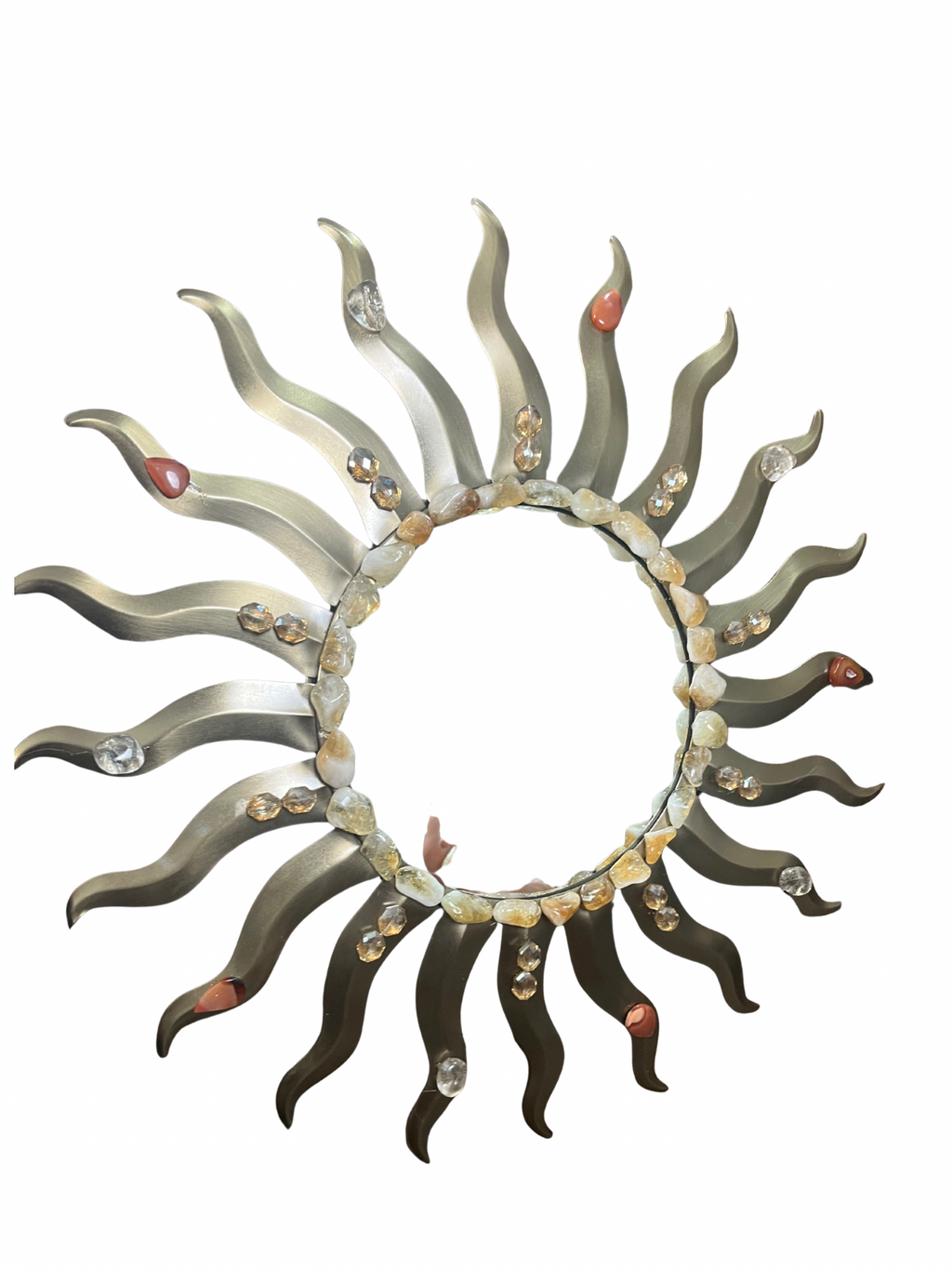 Sun Mirror (Citrine+Lemurian Quartz+Carnelian)