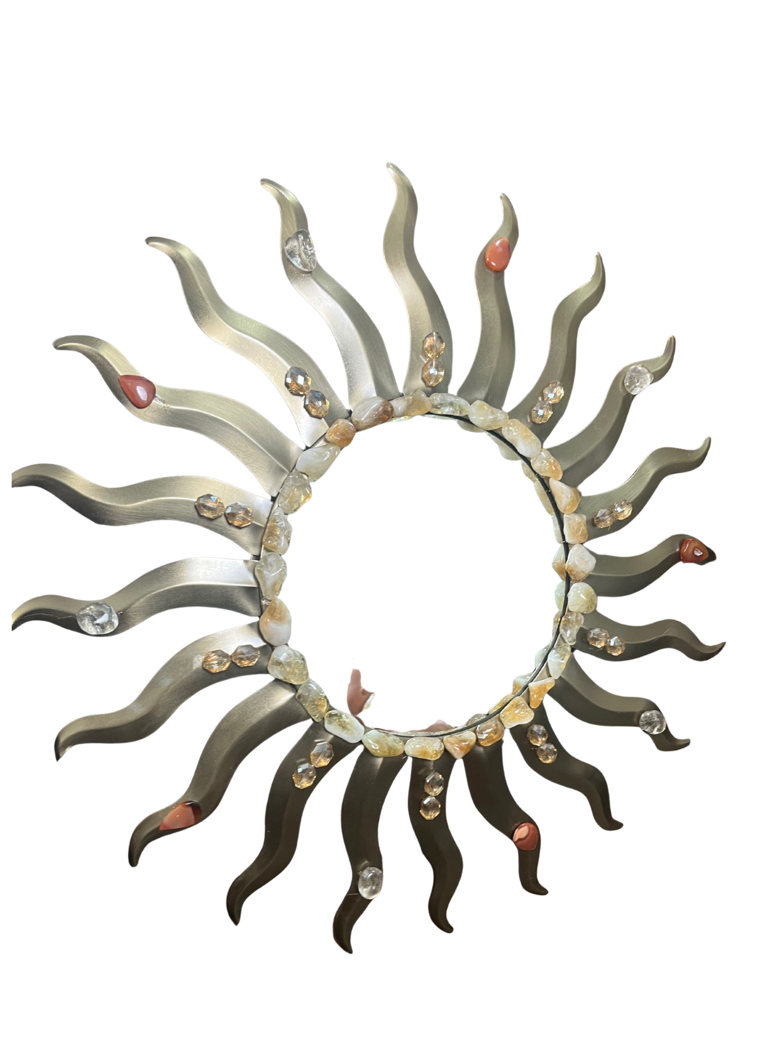 Sun Mirror (Citrine+Lemurian Quartz+Carnelian)