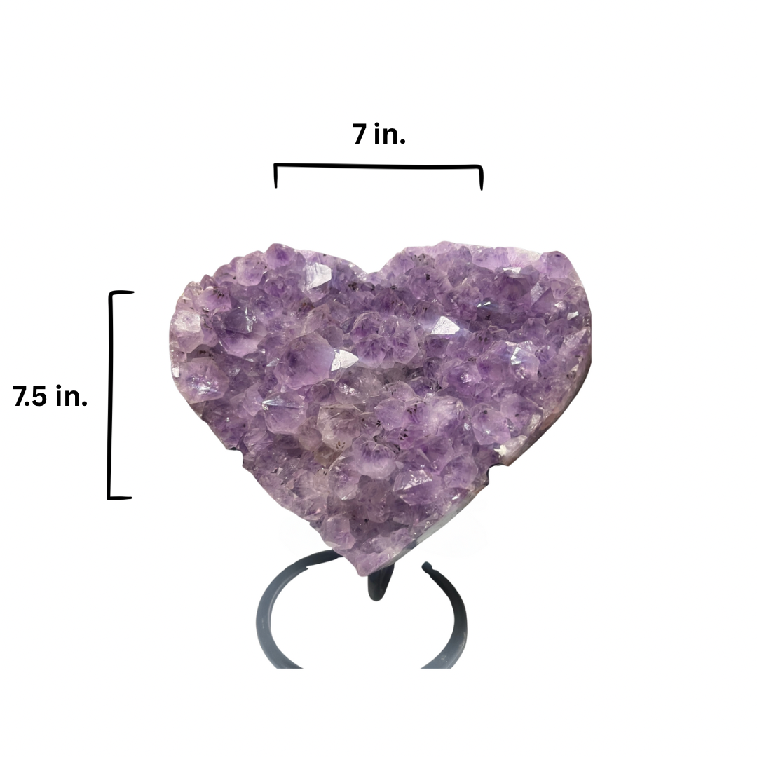 Amethyst Heart On Stand