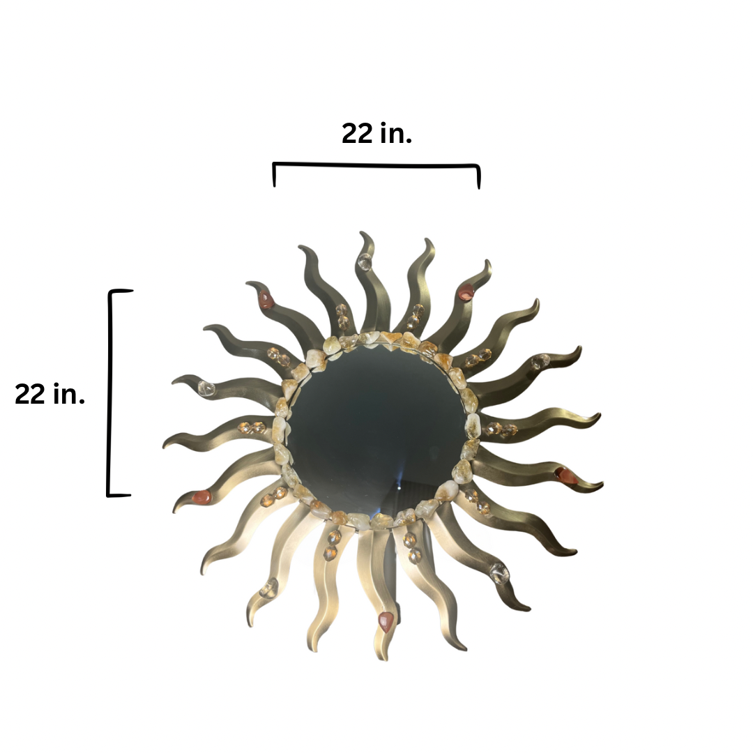 Sun Mirror (Citrine+Lemurian Quartz+Carnelian)