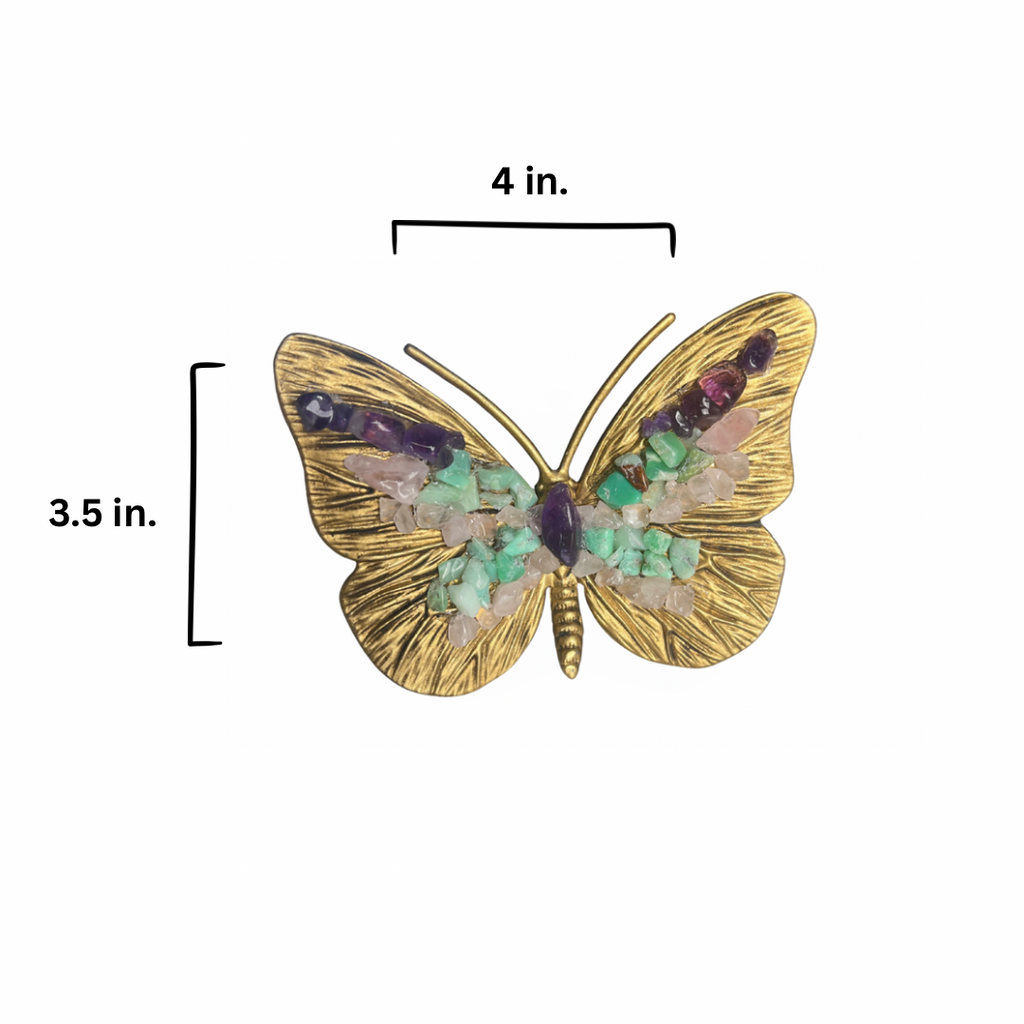 Butterfly (Rose Quartz+Amethyst+Chrysoprase)