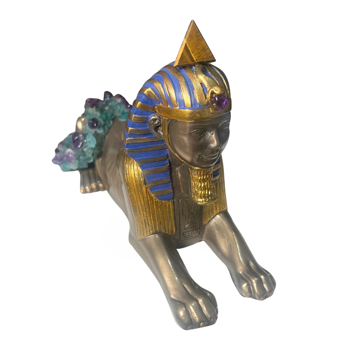 Sphinx (Blue Apatite+Amythest+Tigers Eye)