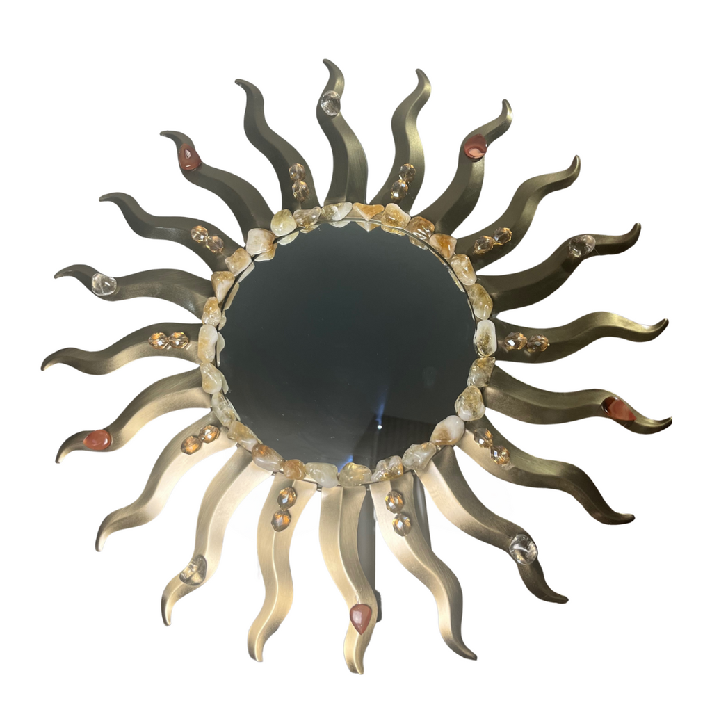 Sun Mirror (Citrine+Lemurian Quartz+Carnelian)
